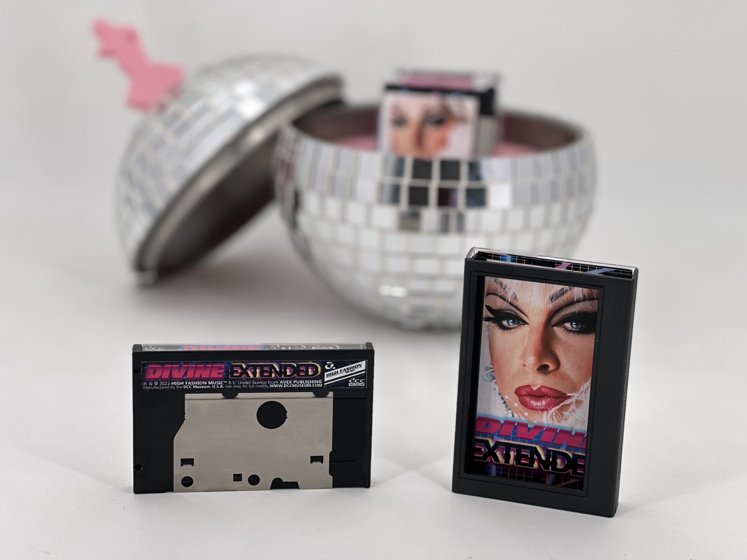 Divine - Extended - cassette, case and glass disco ball